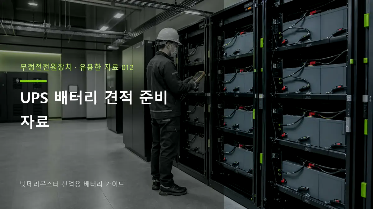 UPS 배터리 견적 준비 자료 대표 썸네일