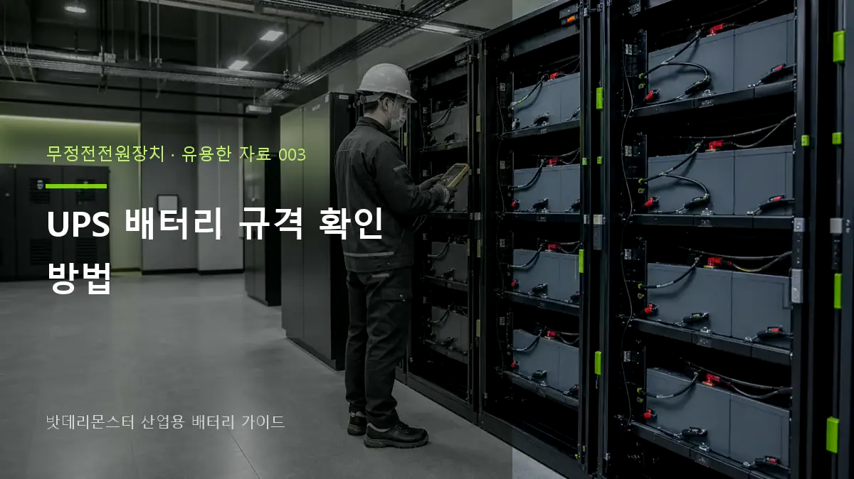 UPS 배터리 규격 확인 방법 대표 썸네일