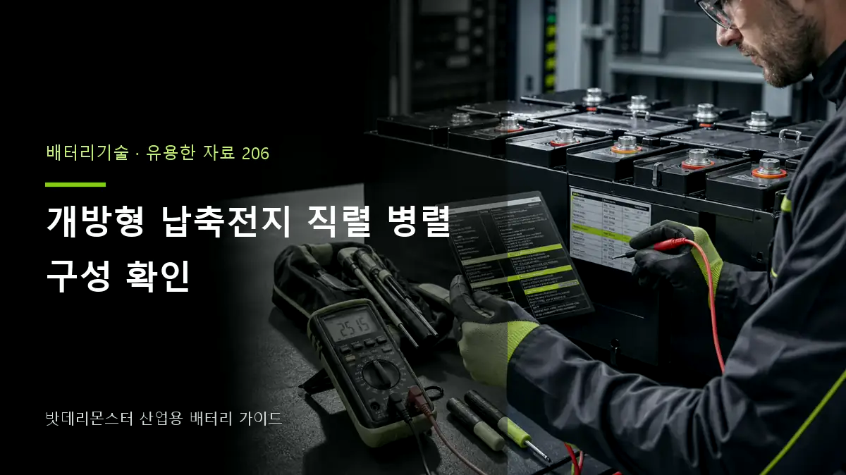 개방형 납축전지 직렬 병렬 구성 확인 대표 썸네일