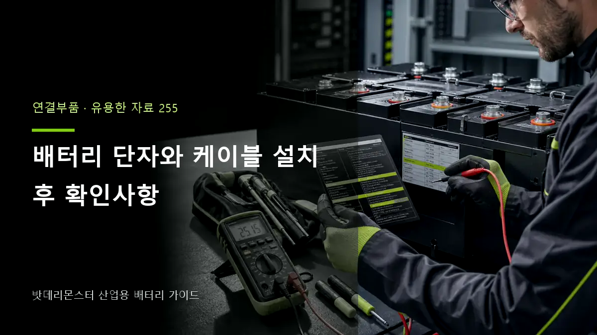 배터리 단자와 케이블 설치 후 확인사항 대표 썸네일