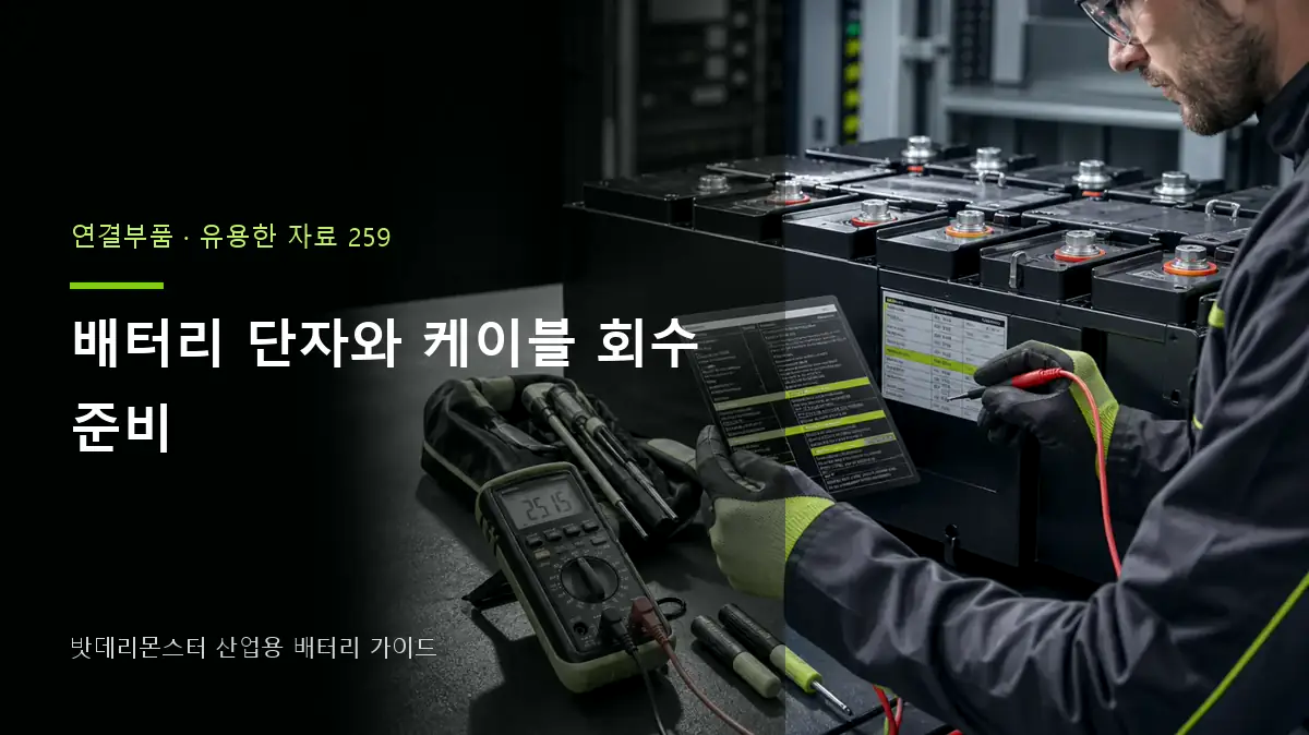 배터리 단자와 케이블 회수 준비 대표 썸네일