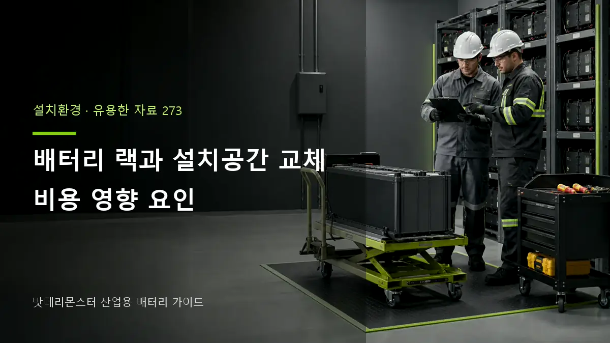 배터리 랙과 설치공간 교체 비용 영향 요인 대표 썸네일