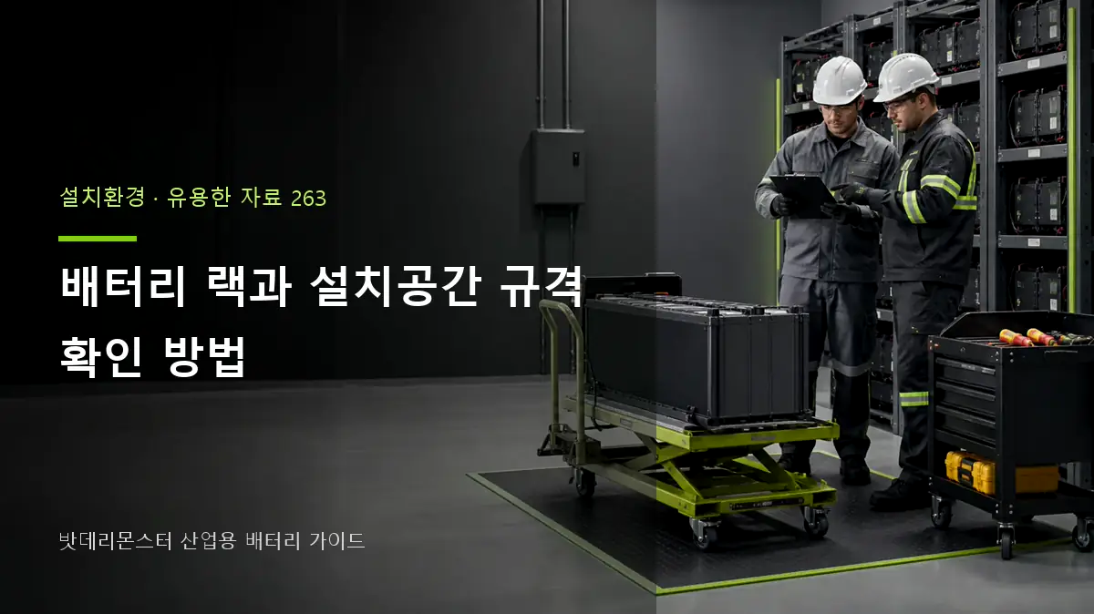배터리 랙과 설치공간 규격 확인 방법 대표 썸네일