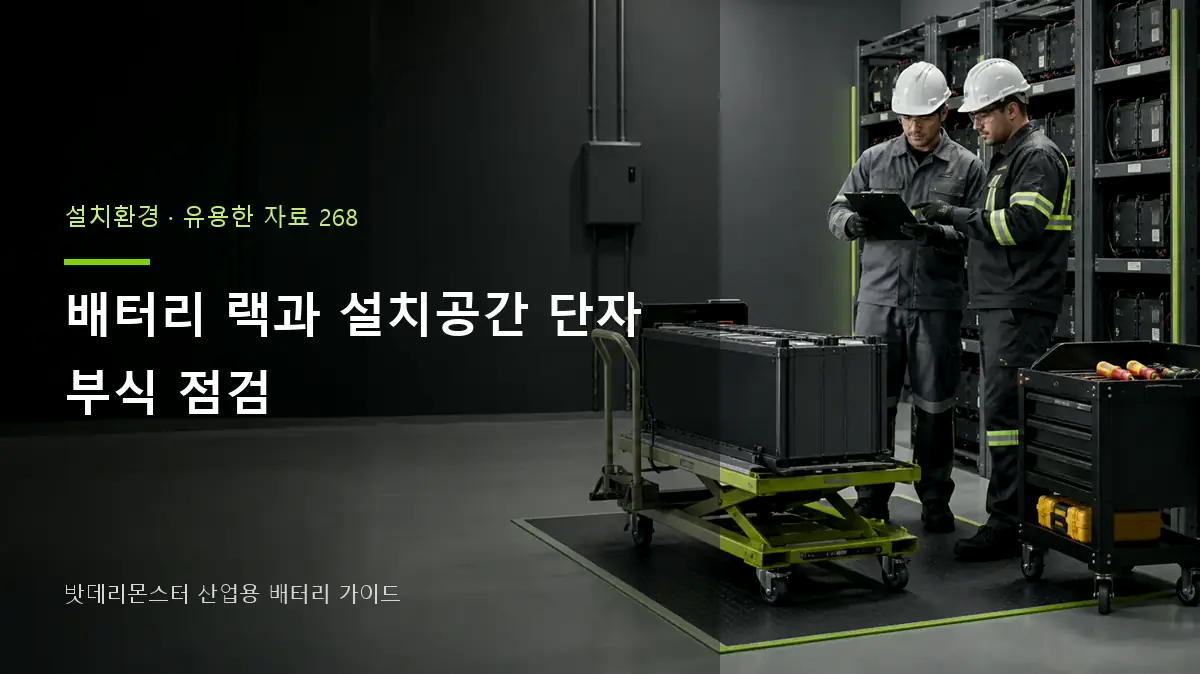 배터리 랙과 설치공간 단자 부식 점검 대표 썸네일