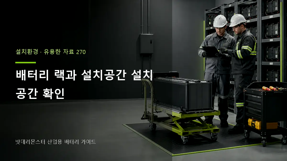 배터리 랙과 설치공간 설치 공간 확인 대표 썸네일