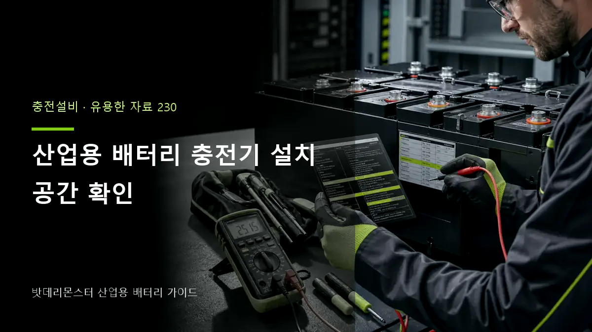 산업용 배터리 충전기 설치 공간 확인 대표 썸네일
