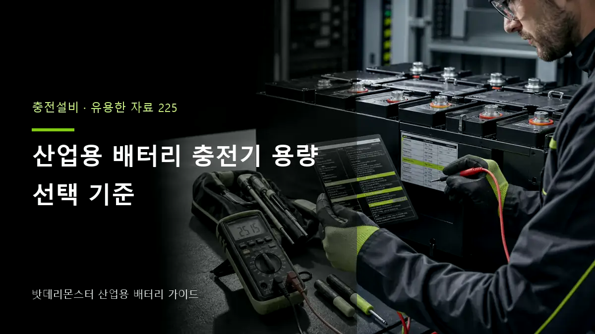 산업용 배터리 충전기 용량 선택 기준 대표 썸네일