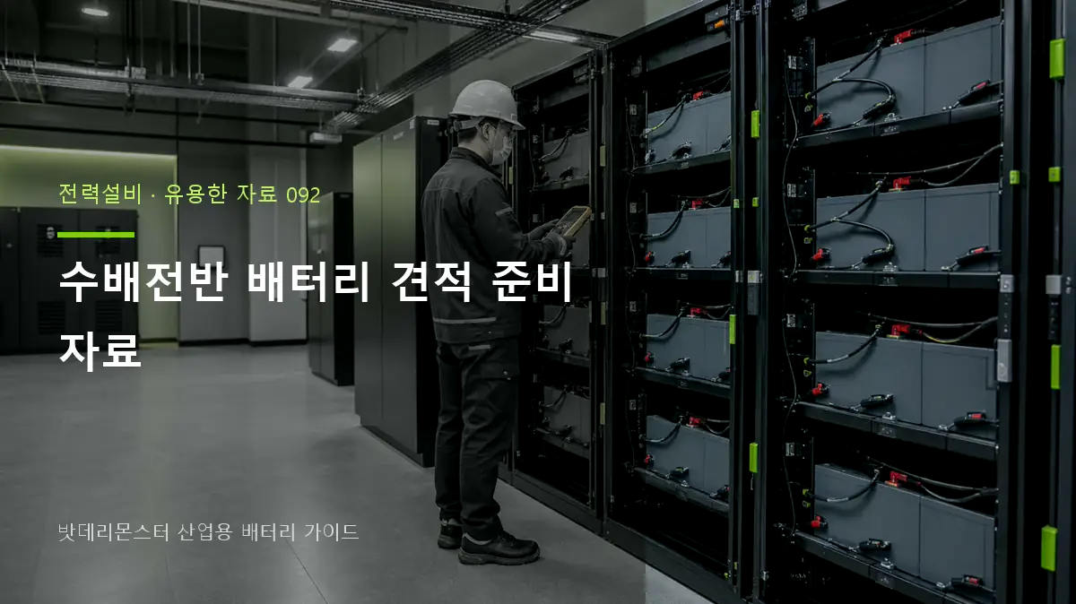 수배전반 배터리 견적 준비 자료 대표 썸네일