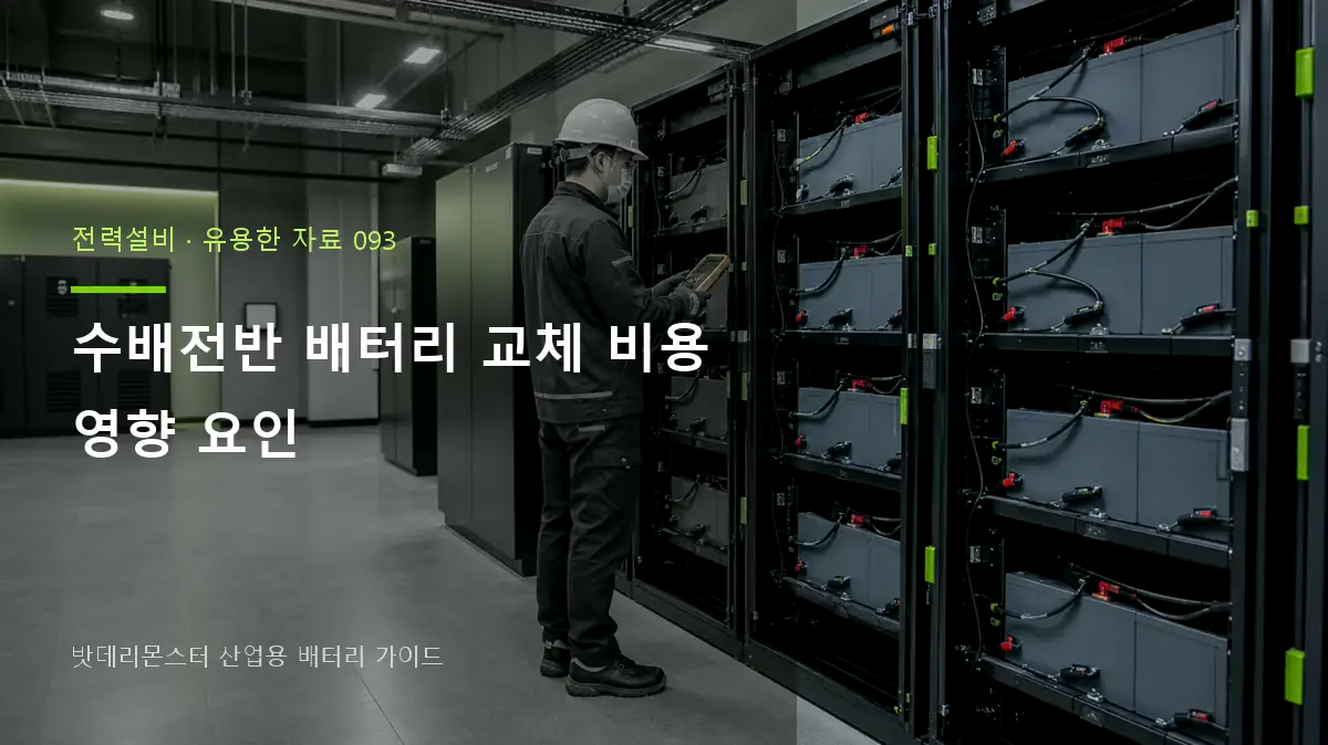 수배전반 배터리 교체 비용 영향 요인 대표 썸네일