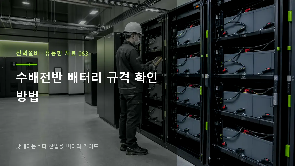 수배전반 배터리 규격 확인 방법 대표 썸네일