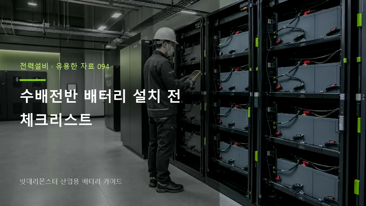 수배전반 배터리 설치 전 체크리스트 대표 썸네일