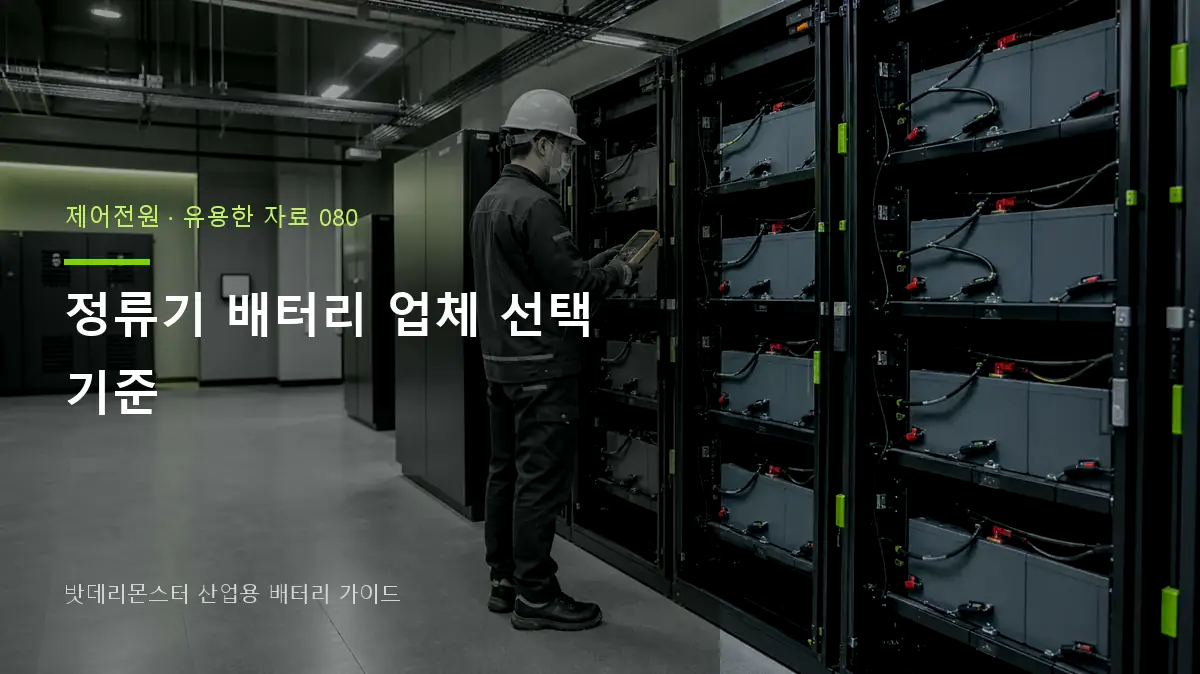 정류기 배터리 업체 선택 기준 대표 썸네일