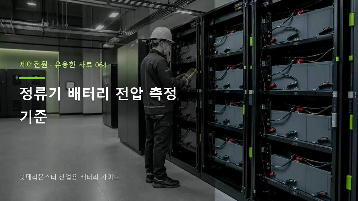 정류기 배터리 전압 측정 기준 대표 썸네일