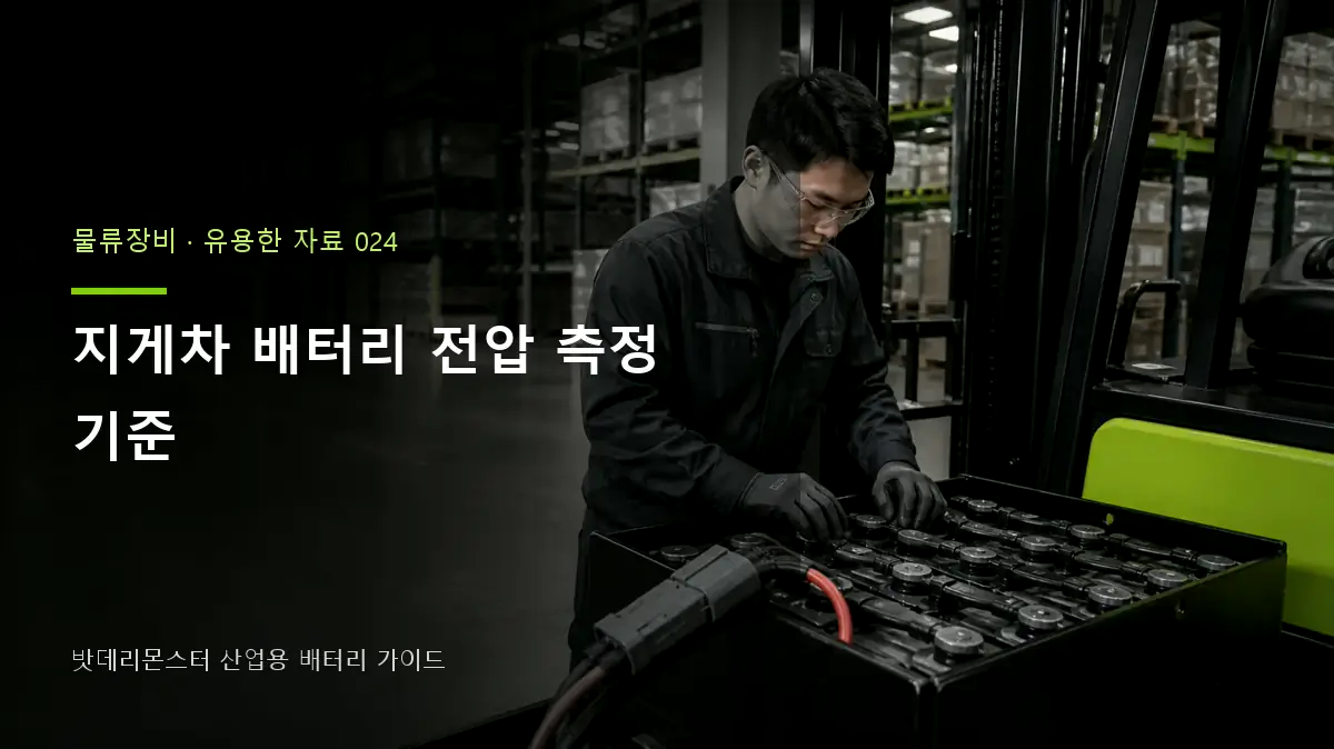 지게차 배터리 전압 측정 기준 대표 썸네일