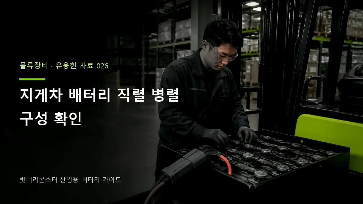 지게차 배터리 직렬 병렬 구성 확인 대표 썸네일