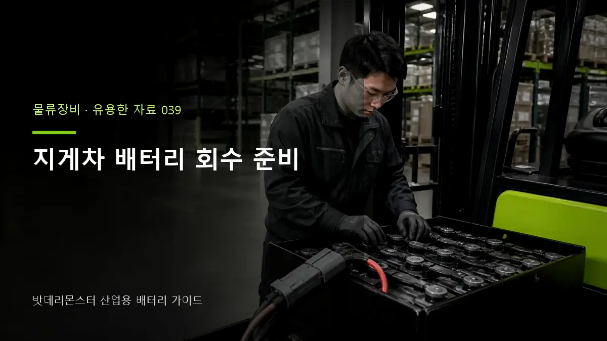 지게차 배터리 회수 준비 대표 썸네일