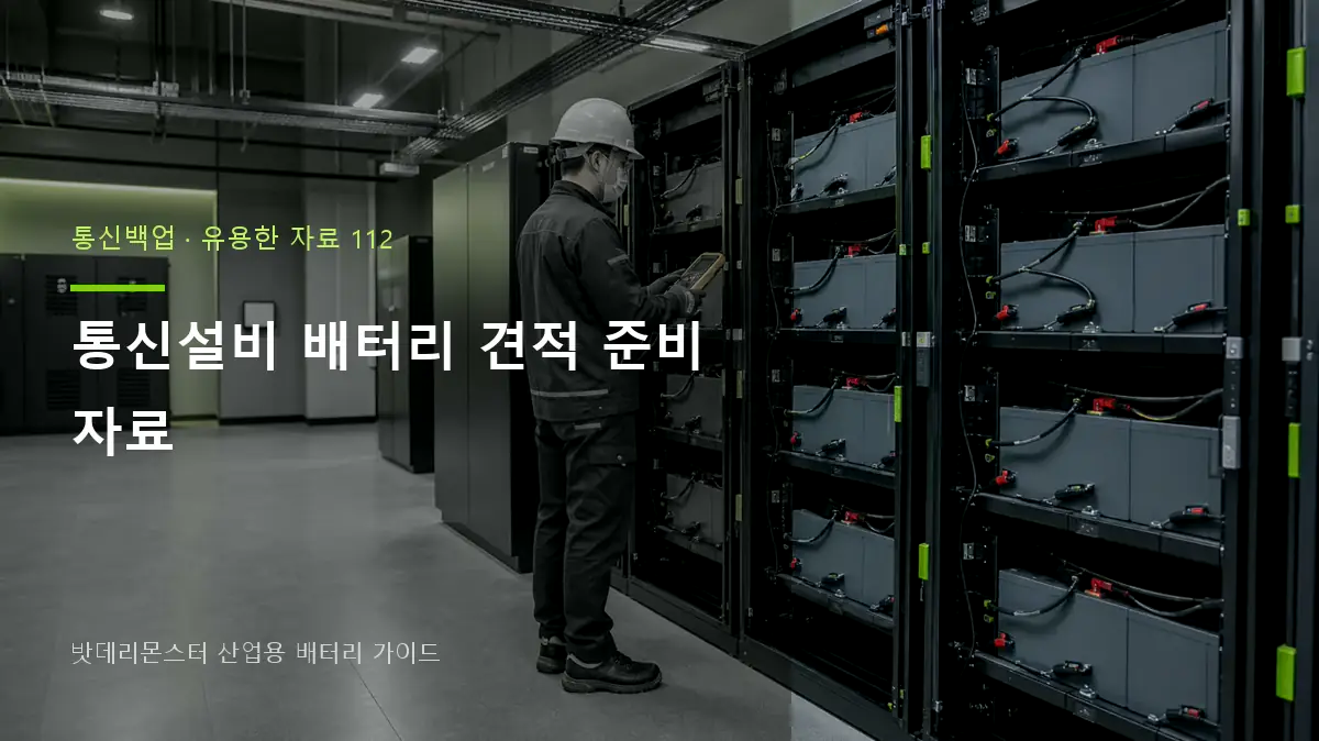 통신설비 배터리 견적 준비 자료 대표 썸네일