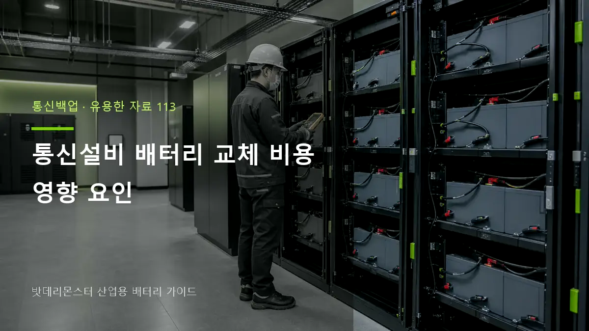 통신설비 배터리 교체 비용 영향 요인 대표 썸네일
