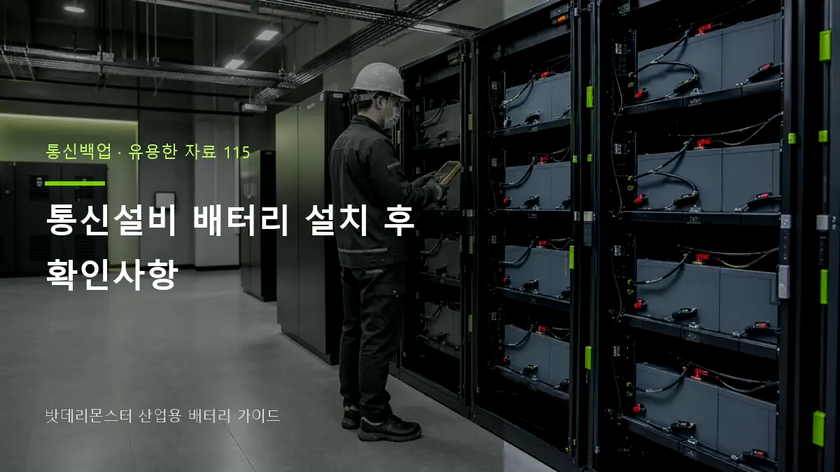 통신설비 배터리 설치 후 확인사항 대표 썸네일