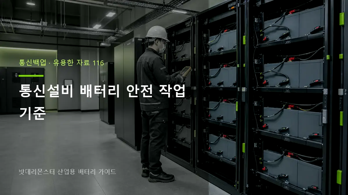 통신설비 배터리 안전 작업 기준 대표 썸네일