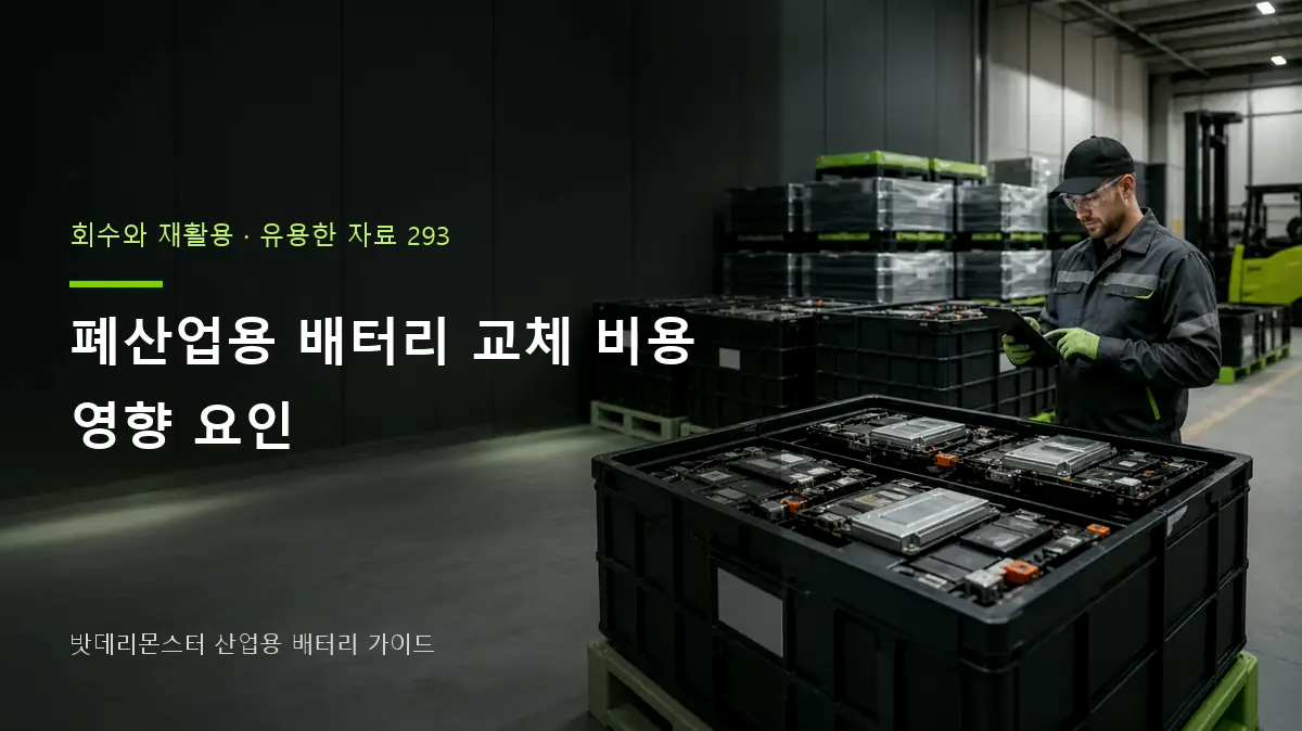 폐산업용 배터리 교체 비용 영향 요인 대표 썸네일