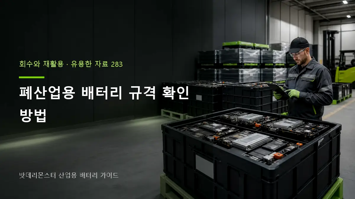 폐산업용 배터리 규격 확인 방법 대표 썸네일