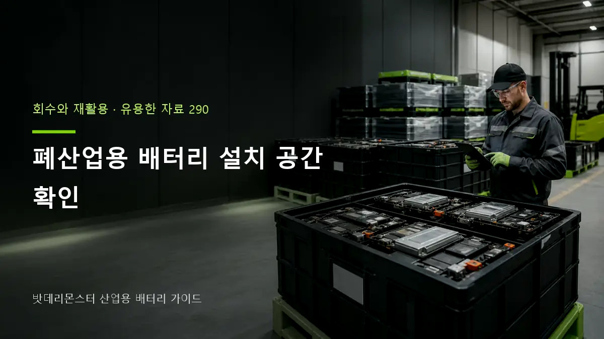 폐산업용 배터리 설치 공간 확인 대표 썸네일