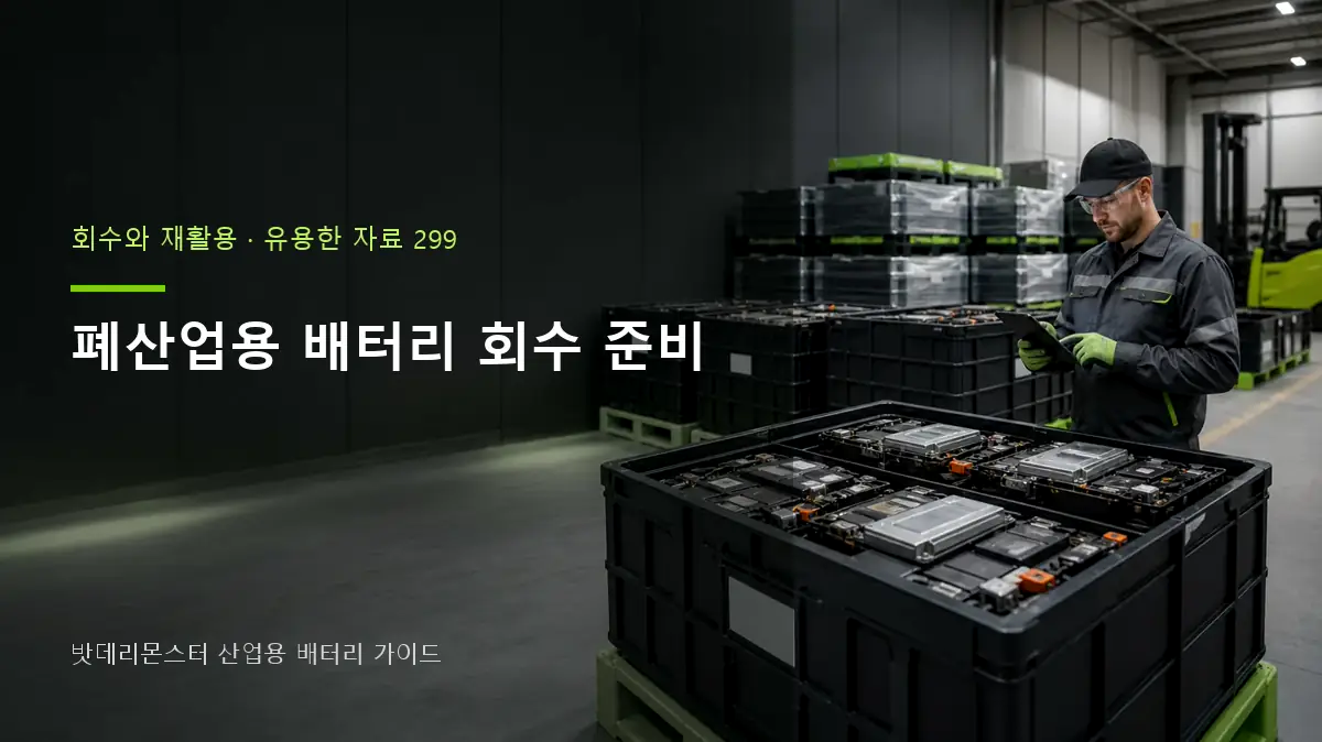 폐산업용 배터리 회수 준비 대표 썸네일